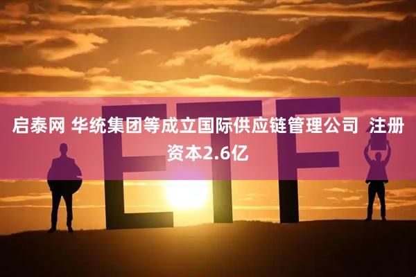 启泰网 华统集团等成立国际供应链管理公司  注册资本2.6亿